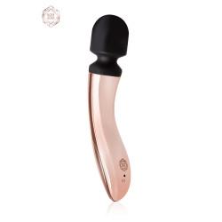 Vibro Curve Massager Rosy Gold, tête vibrante flexible, design courbé et moteur puissant.