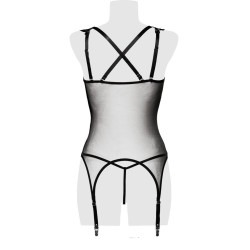 Guépière tulle Détail poitrine guipure fleurie Grey Velvet, silhouette mise en valeur, style sensuel et élégant