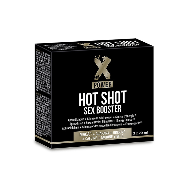 Hot Shot Sex Booster 3 x 20 ml augmente le désir et stimule la libido chez les hommes et les femmes.