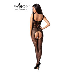 combinaison resille Lingerie clubwear Passion BS078, tissu extensible et profondes ouvertures.