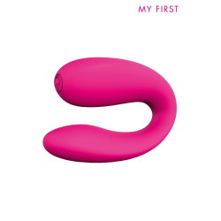 Double stimulateur couple Lovers My First posé, design ergonomique en silicone.
