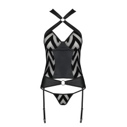 Ensemble Hima Passion, string tulle chevrons, coupe originale, détails sophistiqués et allure sensuelle.