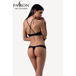 Ensemble Scarlet Bikini Passion, bandes de dentelle raffinée, col ras du cou et dos bretelles croisées