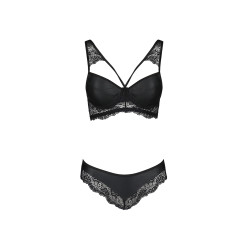 Lingerie Loona Passion, coupe clubwear faux cuir et dentelle, ajustable et très sensuelle.