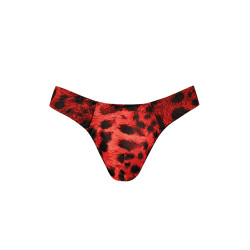String Savage Anaïs for Men,String noir et rouge extensible, finitions ondulées qui soulignent la sensualité masculine.