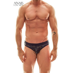 Slip Electro Anaïs for Men,Slip homme Electro avec motifs brillants et tissu transparent, coupe valorisante et maintien optimal.