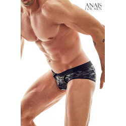 Shorty Elektro Anaïs for Men,érotique avec transparence et jeux de brillance, adapté à toutes les morphologies.