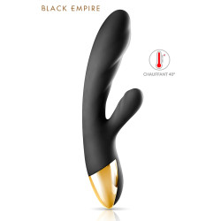 Vibromasseur chauffant My Queen 2 Black Empire,en silicone premium, double moteur pour point G et clitoris.
