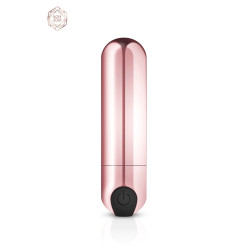 Mini vibro Bullet Rosy Gold compact et doux avec 10 réglages de vibration faciles