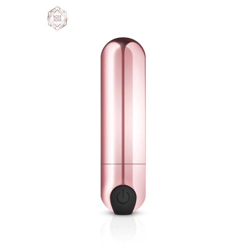 Mini vibro Bullet Rosy Gold compact et doux avec 10 réglages de vibration faciles