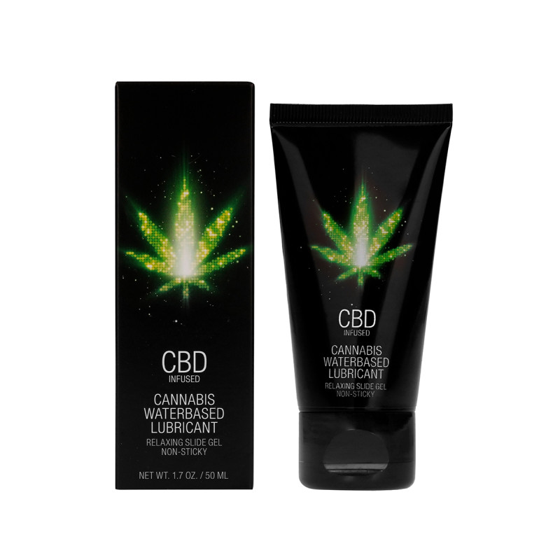 Lubrifiant CBD Eau Cannabis 50ml à base d’eau, texture douce et longue durée hydratante