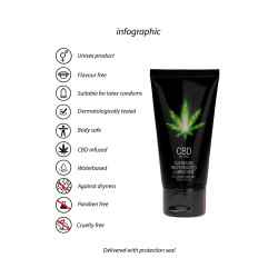 Lubrifiant CBD Eau Cannabis 50ml testé dermatologiquement pour confort intime optimal