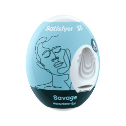 Masturbateur Satisfyer Egg Savage en TPE hydro‑actif sans lubrifiant