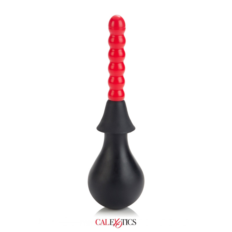 Poire anale Ribbed Anal Douche Calexotics avec embout perlé stimulant