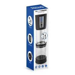 Pompe à pénis automatique Blue Junker avec graduation et cylindre transparent