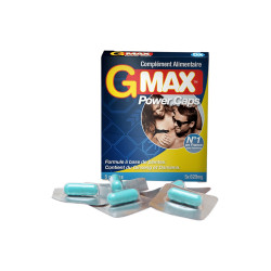 Boîte de 5 gélules G Max Power Caps Homme, aphrodisiaque naturel