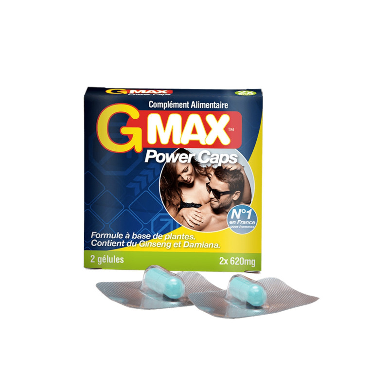 Boîte de 2 gélules G Max Power Caps Homme, complément naturel