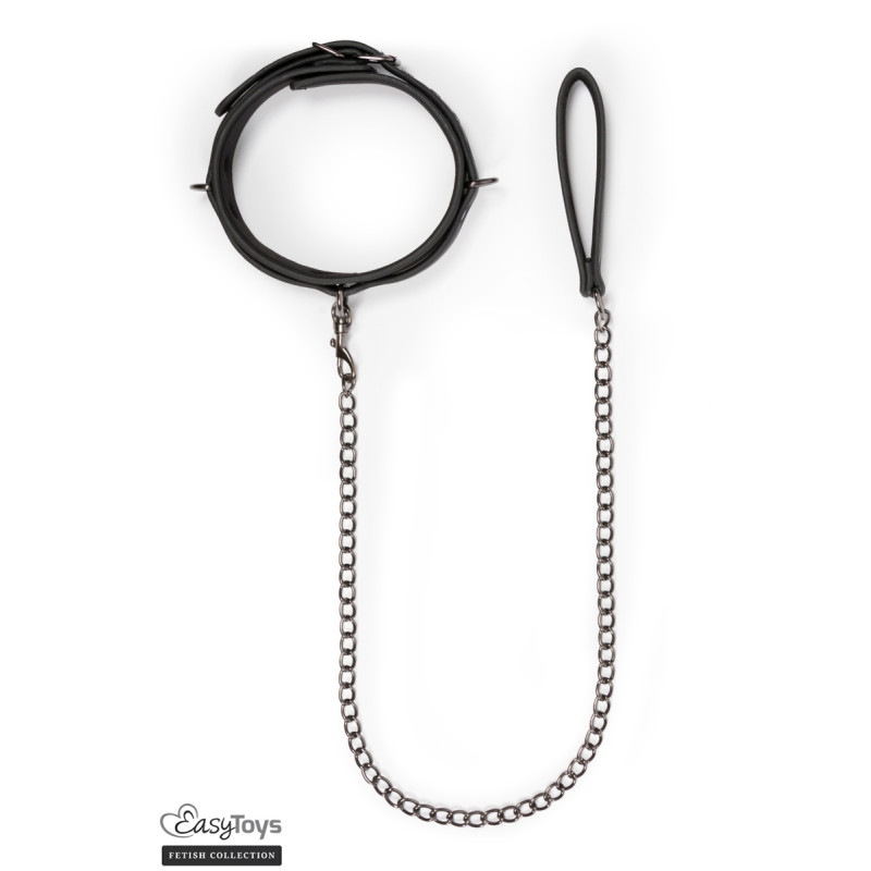 Collier fétichiste Easytoys Fetish Collection en simili cuir et métal