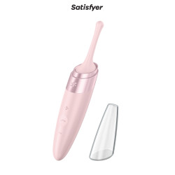 Stimulateur Twirling Delight rose, pointe rigide silicone biocompatible