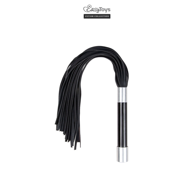 Martinet avec poignée métal - Easytoys Fetish Collection 40 lanières cuir synthétique