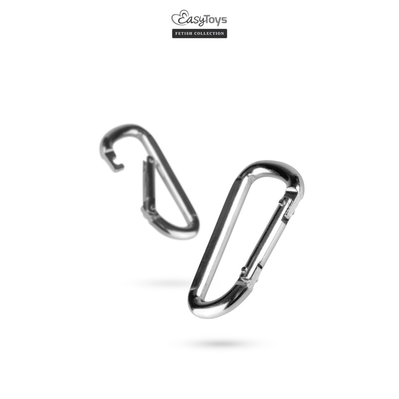 Fixation Clip Mousqueton - Easytoys Fetish Collection en acier inoxydable