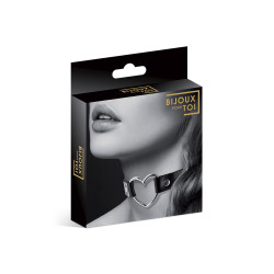 Collier cœur Bijoux Pour Toi élégant look coquin noir brillant style audacieux