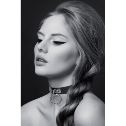 Collier Fetish avec anneau Bijoux Pour Toi noir simili cuir chic bondage sensuel