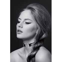 Collier strass et cœur Bijoux Pour Toi scintillant noir chic et charme Fetish