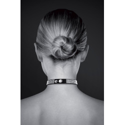 Collier strass et cœur Bijoux Pour Toi accessoire BDSM chic argenté élégant