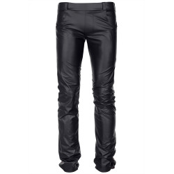Pantalon Regnes wetlook passants ceinture logo rouge