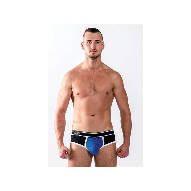 slip castro bleu briefs homme en coton et élasthanne, confort et maintien