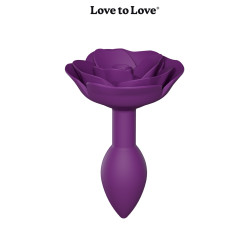 Plug anal Open Roses S Love to Love silicone souple violet doux