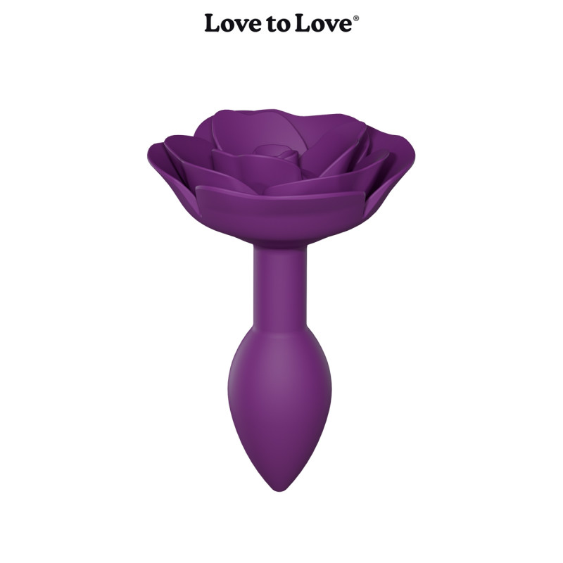 Plug anal Open Roses S Love to Love silicone souple violet doux