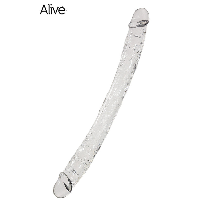 Double Dong Supreme Alive 40 cm, diamètre 4 cm, flexible et translucide
