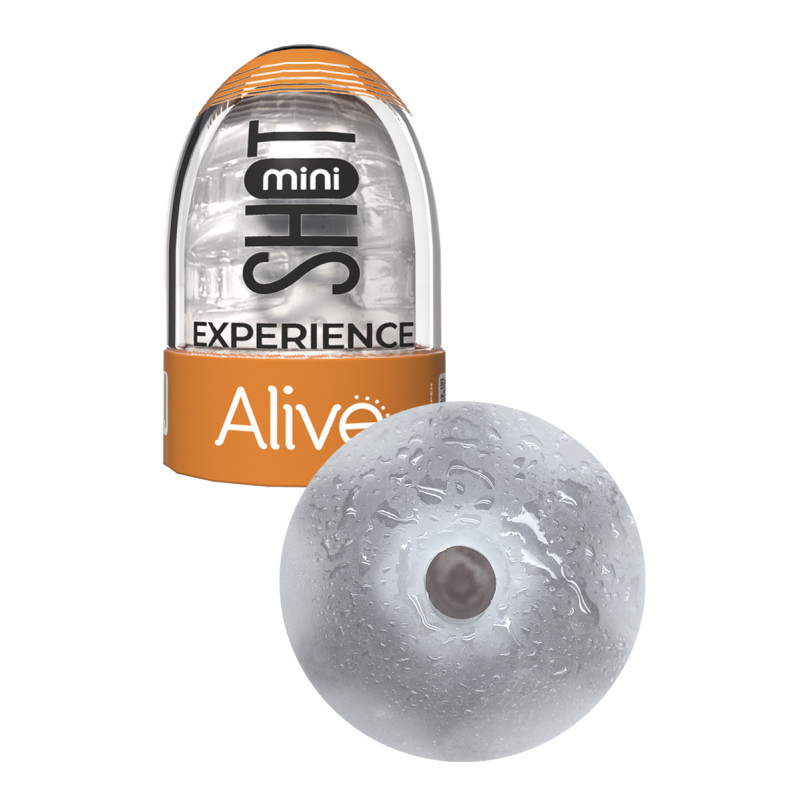 Masturbateur Mini Shot  Transparent Experience Alive, doux et picoté interne