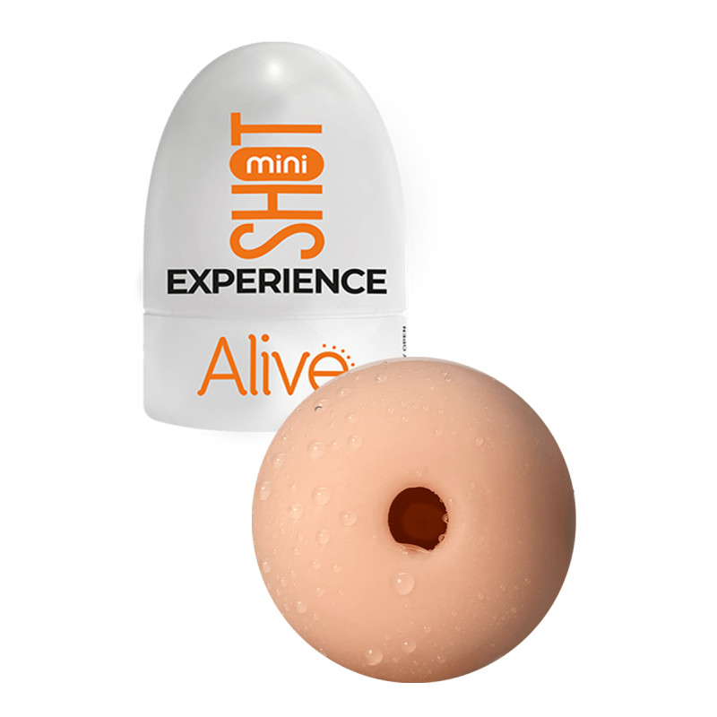 Mini masturbateur Shot Experience Alive, format de poche pratique