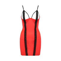 Robe sexy Femmina Bustier semi-ouvert avec bande de dentelle aux tétons