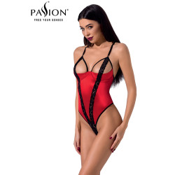 Body sexy Femmina - Passion en satin rouge éclatant et dentelle noire