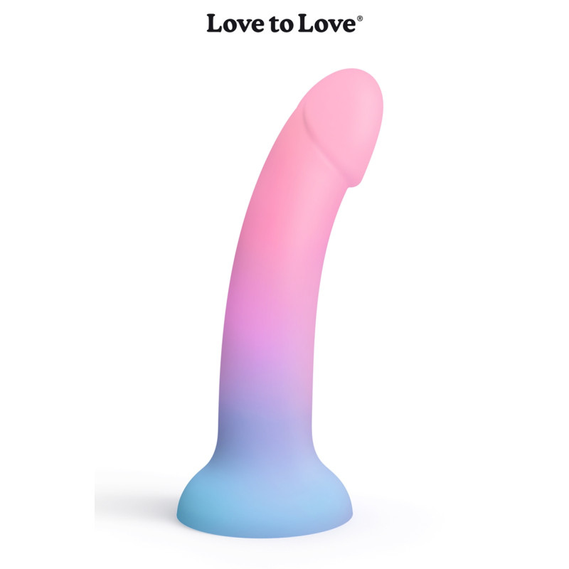 Dildolls Utopia Love to Love dildo silicone liquide couleurs pastel ventouse plaisir