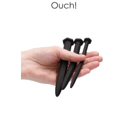 Set 3 plugs urétraux Ouch diamètres 0,9-1,3-1,65 cm insertion progressive confort