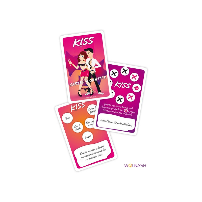 jeu coquin kiss à gratter, cartes pour pimenter les relations amoureuses