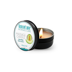 Bougie de massage melon Amoreane huile sensuelle et parfum fruité