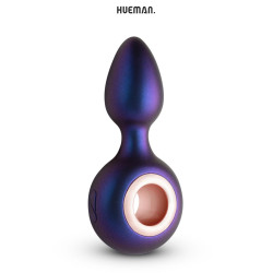 Plug anal Deep Space Hueman silicone doux et base anneau