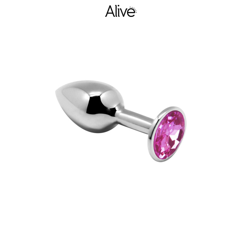 Plug métal bijou rose L Alive, design lisse et élégant pour jeu anal sublime