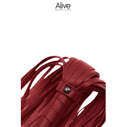 Fouet rouge Fantasy, longues lanières souples pour initiation aux plaisirs de la soumission