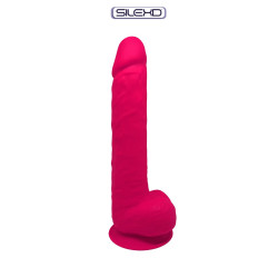 Gode XXL double densité Rose 38 x 7 cm SilexD, silicone haut de gamme, texture réaliste et flexible