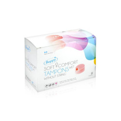 tampon sans ficelle beppy, protection discrète et confortable pour sport et sexe