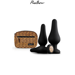 Kit 3 plugs anaux Kesia Panthra, plaisir anal, progression, silicone, sécurité