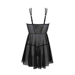 Nuisette Selaginella string dentelle assorti, gousset coton protection confort naturel