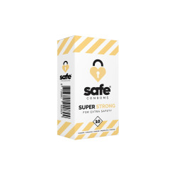 10 préservatifs Safe Super Strong latex solide adapté au sexe anal